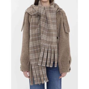 Burberry Women Wool-Blend Jacket With Scarf